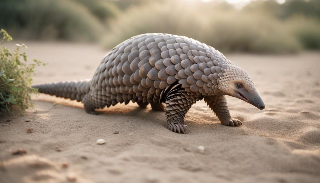 Pangolinin yaşam alanı olan bir orman görüntüsü