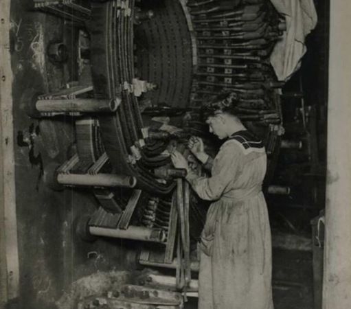 Rachel Parsons, Bir Buhar Türbini Üzerinde Çalışıyor (1914-1918)
