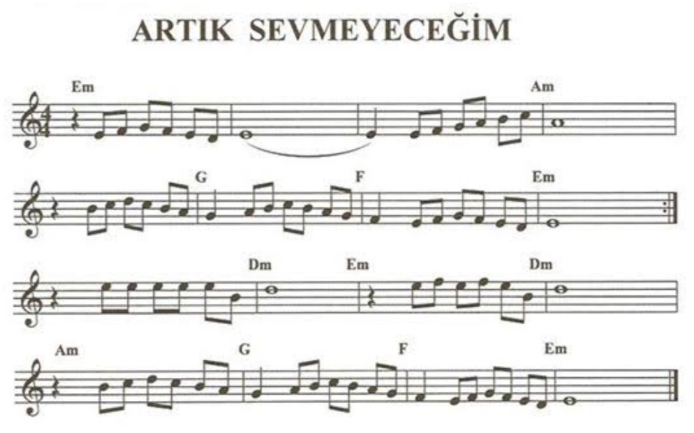 30 Yabancı ve Türkçe Kolay Piyano Notaları ve Şarkıları