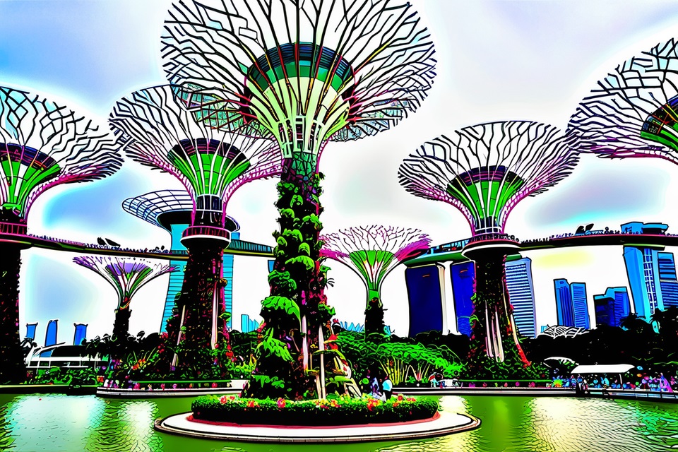 Singapur Gardens by the Bay Supertrees