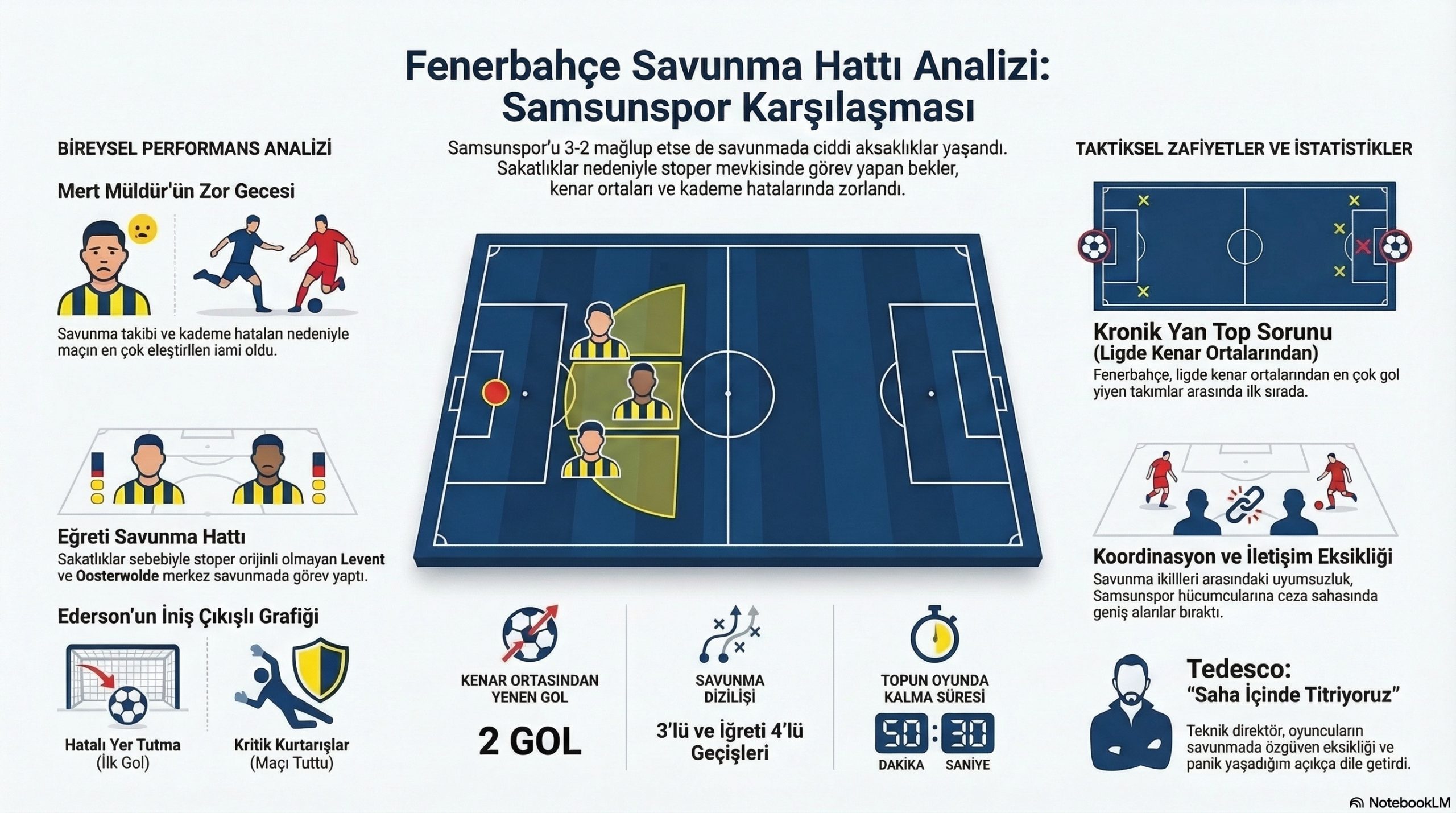 Fenerbahçe - Samsunspor Maçında Savunma Alarmı: Tedesco’nun Sistemi Neden Çöktü?