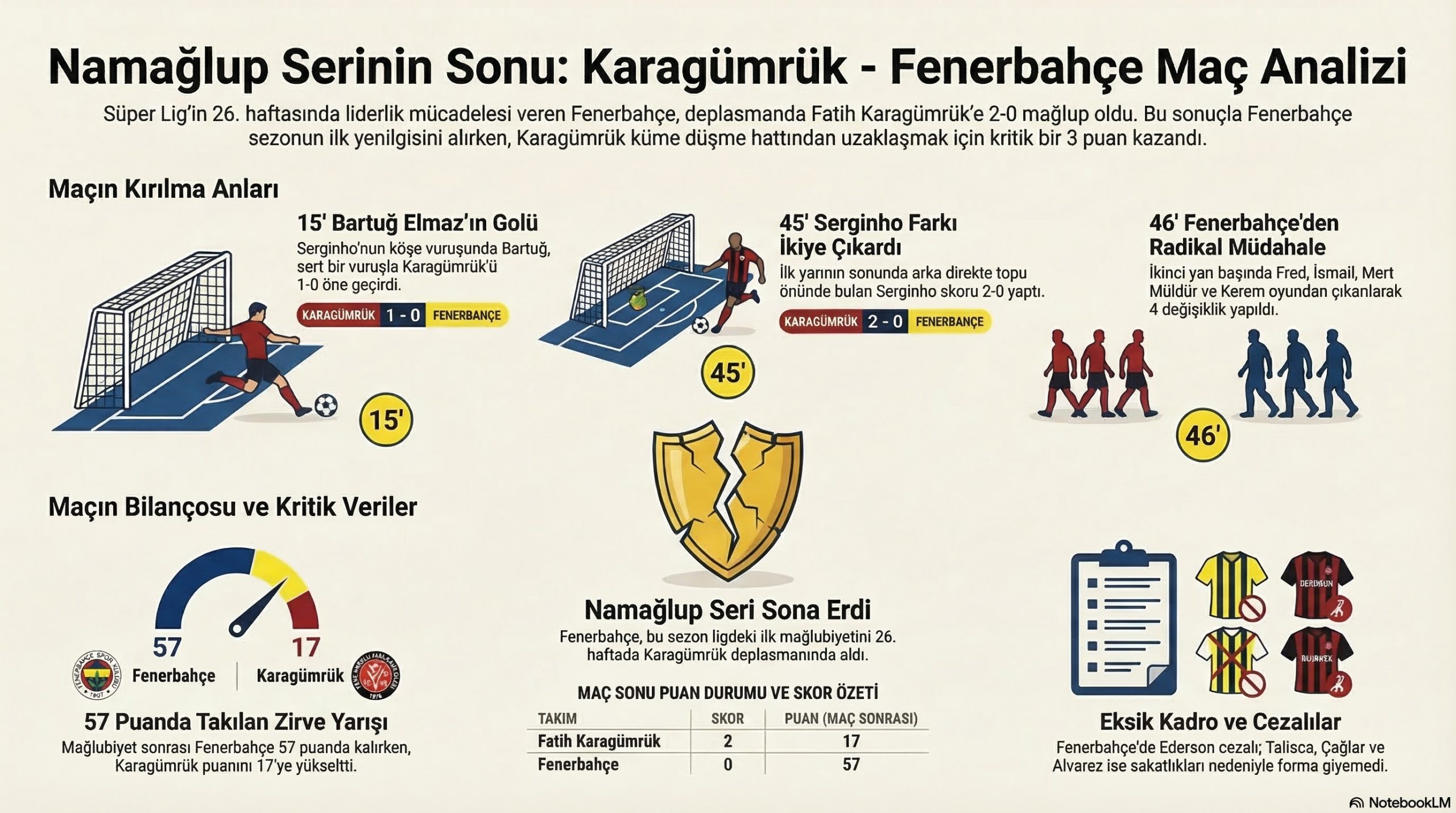 Karagümrük: 2 - Fenerbahçe: 0