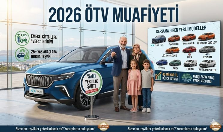 2026 ÖTV Muafiyeti Son Durum! Kimler Vergisiz Araç Alabilecek? İşte 5 Yeni Düzenleme ve Yerli Model Listesi